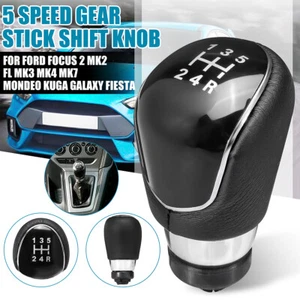 5 Speed Gear Stick Shift Knob Black For Ford Focus MK2 MK3 C-MAX S-Max B-Max - Picture 1 of 11