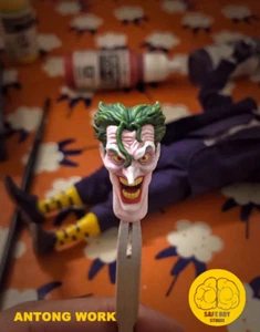 Customized Handmade Silence Joker Clown Head Sculpt 1/12 Scale Fit Mafex Action - Picture 1 of 5