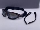 Okulary przeciwsłoneczne AHK Męskie brązowe czarne okulary rowerowe pro action curved + pasek