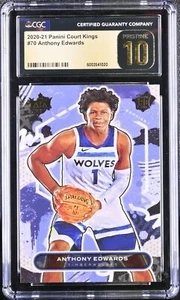 2020 COURT KINGS ANTHONY EDWARDS #70 CGC Pristine 10 - Picture 1 of 2