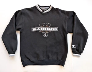 Vintage Oakland Raiders Sweatshirt Mens Medium Starter Classic Team Collection - Picture 1 of 8