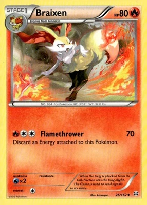 Braixen Uncommon XY - BREAKthrough 26/162 Pokémon TCG - Image 1 of 2
