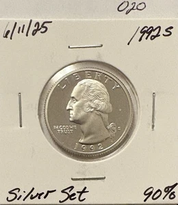 1992 S Proof AG 90% Washington Quarter -020 - Picture 1 of 2