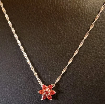 Silber 925er Kette mit Saphiranhänger 925er Sterlingsilber von Cavill - Bild 1 von 3