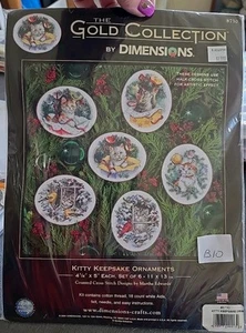 Dimensions Gold Collection Kit punto croce gattino ricordo ornamenti #8730 nuovo - Foto 1 di 10