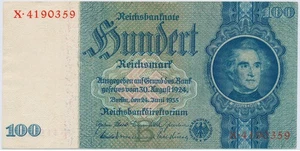 Germany 100 Reichsmark 1935, P.183a in aUNC - Picture 1 of 2