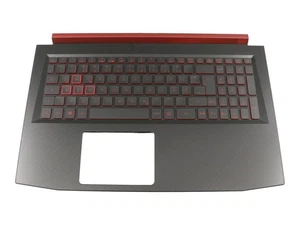 Acer Nitro 5 (AN515-42) original Tastatur inkl. Topcase DE (deutsch) schwarz/rot - Afbeelding 1 van 3