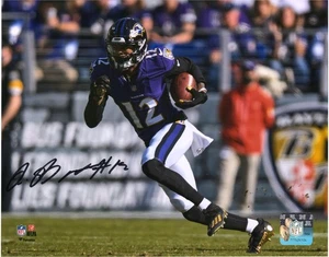 Rashod Bateman Baltimore Ravens Signed 8" x 10" Purple Running Photo - Picture 1 of 1