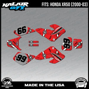 Graphics Kit for Honda XR50 (2000-2003) XR 50 Predator - Red - Bild 1 von 4
