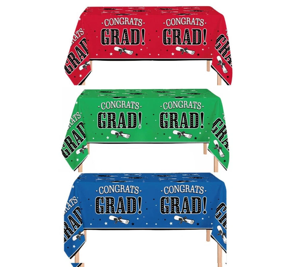 Pack de 3 manteles de graduación manteles de graduación tamaño 54" x 108" Foto 1 de 4