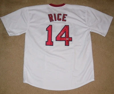 JERSEY AUTOGRAFIADO POR JIM RICE (RED SOX) ¡PSA/ADN! Foto 1 de 4