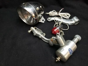 Reynolds Cyclerama Bicycle Front and Tail Light Set 6 Volt Generator Vintage  - Picture 1 of 5