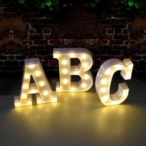 Grand DEL Light Up Alphabet Lettre numéro Lumières Debout Suspendu Mariage UK