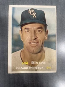 JIM RIVERA 1957 Topps Chicago White Sox #107 Baseball Card VG+ (Follow Us) - Picture 1 of 4