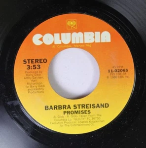 Pop 45 Barbra Streisand - Promises / Make It Like A Memory On Columbia - Picture 1 of 2