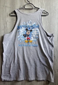 Splash Mountain Vest Tank Top Size Large XL Grey Disney World Mickey Mouse - Picture 1 of 7