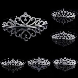 Accesorios para el cabello de novia reina princesa corona estrás cristal boda diabaras - Imagen 1 de 20