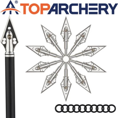 12x 50gr Puntas Anchas de Caza Puntas de Flecha para 7.5''/15'' Perno de Tiro con Arco - Imagen 1 de 4