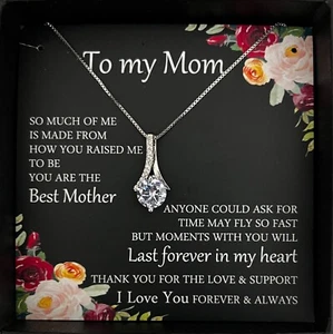 To My Mom Necklace, Mother's Day, I Love Mom Birthday Gift for Mama - Picture 1 of 6