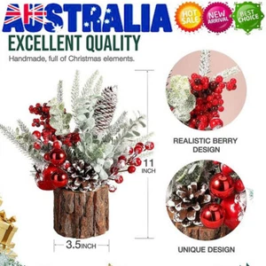 Small Christmas Tree Tabletop Artificial Mini Christmas Tree Decoration Ornament - Picture 1 of 15
