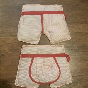 Vtg Playboy Male Female Privates Fabric Decoration Retro Red White Ultra Rare - Picture 1 of 8