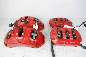 11-18 Porsche Cayenne Turbo Brake Caliper Set Front Rear Brembo Red OEM - Picture 1 of 8