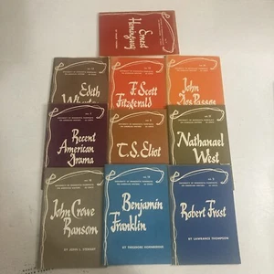Lot Of 10 University Of Minnesota Pamphlets On American Writers Paperbacks  - Picture 1 of 7