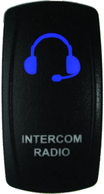 DragonFire Racing Lighted Switch Int/Rad On/Off Blue Led | 522626 - Image 1 of 3