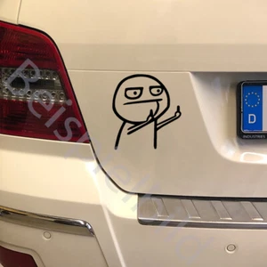 MEME "Fuck You" Mittfinger Aufkleber Fun Sticker Lustig verschiedene Varianten - Bild 1 von 11