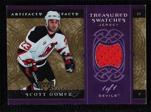 2007 Upper Deck Artifacts Treasured Swatches Purple 1/1 Scott Gomez #TS-GO 7ez