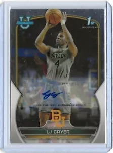 LJ CRYER 2023 TOPPS BOWMAN U 1ST BOWMAN AUTOGRAPH AUTO, BAYLOR University - Bild 1 von 2