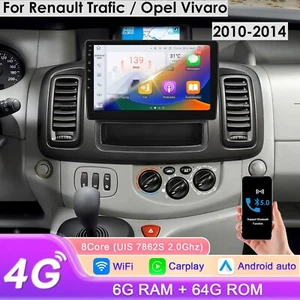 Autoradio 9" Android 13 Radio GPS Carplay per Renault Trafic Opel Vivaro 6+64GB - Foto 1 di 24