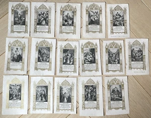 Lot d'images Pieuses / Canivet Veuve Turgis Notre Dame du Rosaire Mystères XIXe - Picture 1 of 4