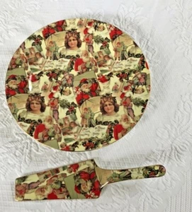 Madison & Max zu Hause Kuchenteller und Servierer viktorianischer Weihnachtsdruck Keramik - Bild 1 von 9