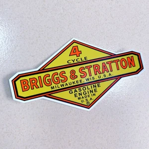 Per Briggs & Stratton Adesivo Decalcomania Benzina Olio Motore Piccolo 5" X 3" 1pz - Foto 1 di 9