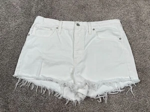 Madewell Shorts Damen 30 weiß Relaxed Denim Cut Off Classic Jeans Americana - Bild 1 von 9