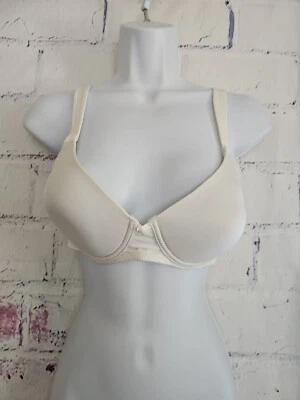 QVC Barely Breezies Bra White T-shirt Bra size 36B Lightly Padded Adjust Straps - Image 1 of 4