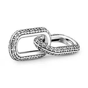 PANDORA Schmuck Doppeltes Verbindungselement Styling Pavé Weiß 799660C02 - Picture 1 of 3