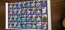 1989 CAL LEAGUE CARDS SAN BERNARDINO SPIRIT SEATTLE MARINERS 32 CARD UNCUT SHEET