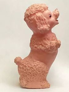 Vintage 5 1/2” Jumping Pink Spaghetti Poodle Puppy Dog Rubber Squeaky Toy~RARE - Picture 1 of 10