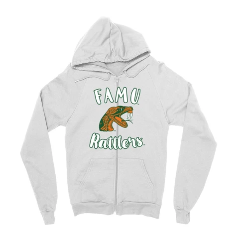 Official NCAA FAMU Rattlers Men's / Women's Boyfriend Zip Hoodie Cover