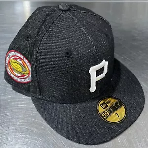 Pittsburgh Pirates Stadium Patch New Era 59FIFTY MLB Denim Fitted Cap Hat 7 - Picture 1 of 6