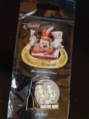 Pin Momentos Musicales Mágicos Disney Baile Esqueleto Brilla en la Oscuridad Silly Symphony Foto 1 de 2