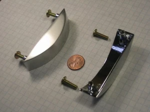 KV #2194 DRUCKGUSS TASSE SCHUBLADENZUG, MATT VERCHROMT, 3-1/16" BREITE, 3/4" HOCH - Bild 1 von 3