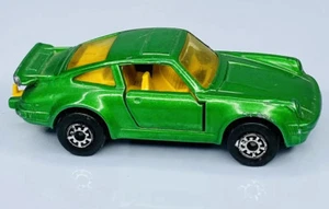 Matchbox 75 Porsche Turbo #3 1978 Lesney England Doors Open Green NM - Picture 1 of 6