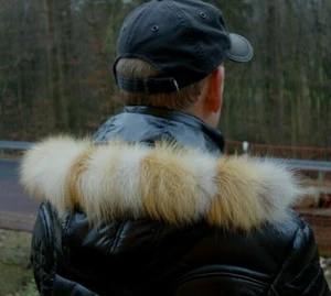 Fuchs Pelz Kapuze Kragen 54 cm Echt Fellkragen Rotfuchs Pelzkragen Jacke Parka - Bild 1 von 4