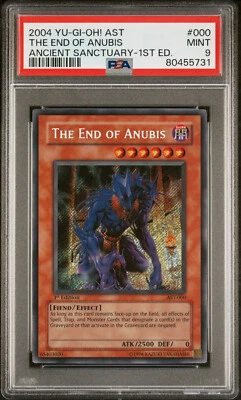 2004 YUGIOH 1ST ED AST-000 THE END OF ANUBIS SECRET RARE PSA 9 MINT #80455731 - Image 1 of 2