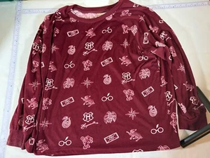 Harry Potter Shirt Hogwarts Soft Fleece Sleepwear Top, size 2XL (18W-20W) - Picture 1 of 2