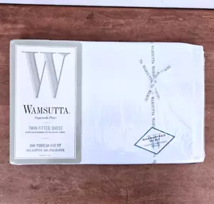 Wamsutta Supercale Plus Twin Spannbettlaken 200 Fadenzahl, weiß, neu versiegelt - Bild 1 von 2