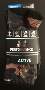 RUSSELL PERFORMANCE ACTIVE, SIZE SMALL, 3 PAIR BOYS CREW, ASSORTED COLOR SOCKS - Picture 1 of 3